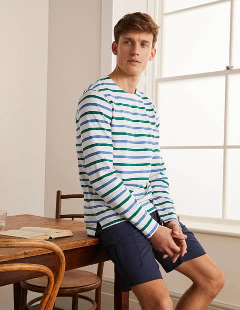 Midweight Chichester Mariner - Greenary/Sky Blue Stripe Midweight Chichester Mariner - Greenary/Sky Blue Stripe