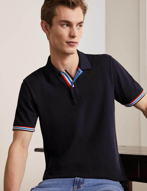 Piqué Polo - Navy Multi Piqué Polo - Navy Multi