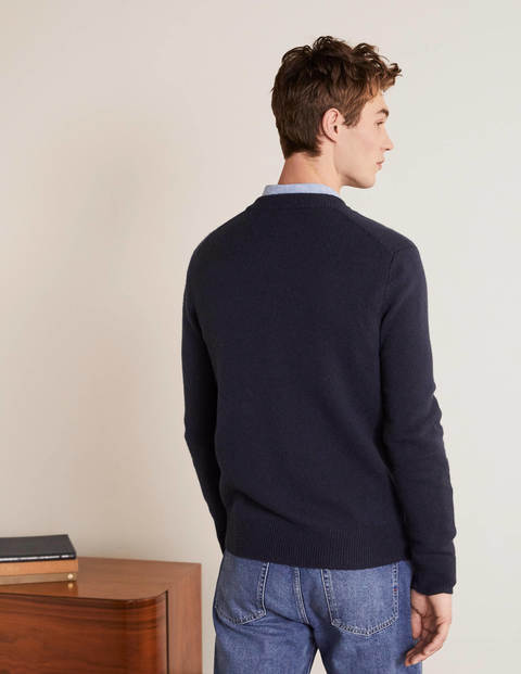 Lambswool Blend V-neck - Navy Lambswool Blend V-neck - Navy