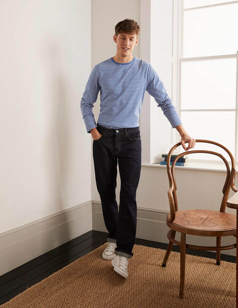 Straight Leg Jeans - Dark Rinse Denim Straight Leg Jeans - Dark Rinse Denim