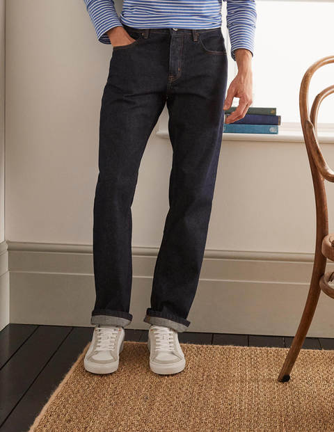 Straight Leg Jeans - Dark Rinse Denim Straight Leg Jeans - Dark Rinse Denim