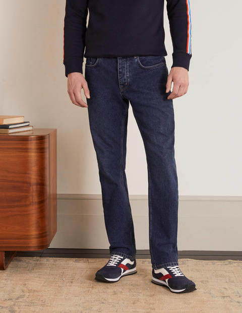 Straight Leg Jeans - Mid Wash Denim Straight Leg Jeans - Mid Wash Denim