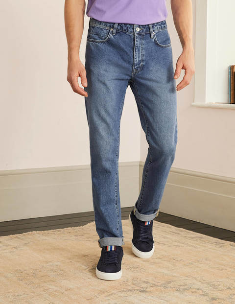 Slim Leg Jeans - Blue Wash Denim Slim Leg Jeans - Blue Wash Denim