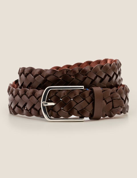 Leather Plaited Belt - Brown Leather Plaited Belt - Brown