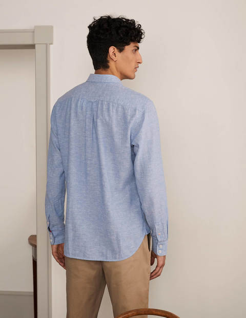Linen Cotton Shirt - Washed Blue Chambray Linen Cotton Shirt - Washed Blue Chambray