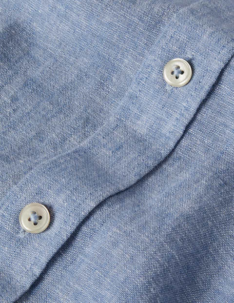 Linen Cotton Shirt - Washed Blue Chambray Linen Cotton Shirt - Washed Blue Chambray
