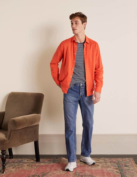 Linen Cotton Shirt - Tropical Coral Linen Cotton Shirt - Tropical Coral