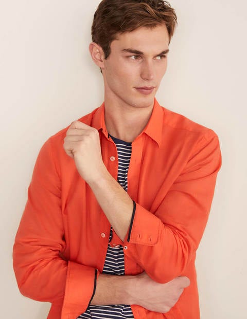 Linen Cotton Shirt - Tropical Coral Linen Cotton Shirt - Tropical Coral