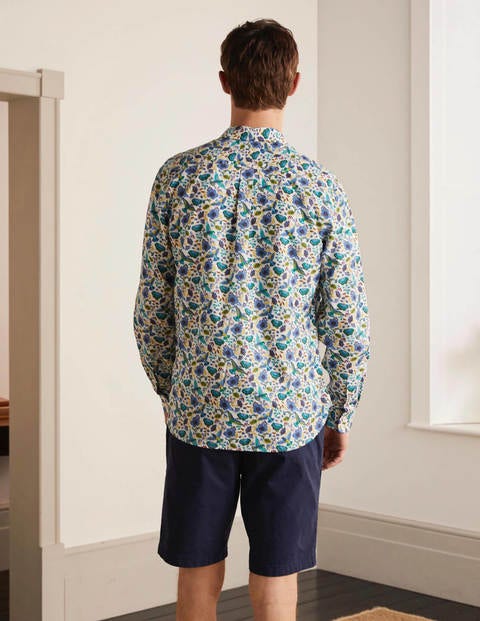 Linen Cotton Pattern Shirt - Multi Exotic Charm Linen Cotton Pattern Shirt - Multi Exotic Charm