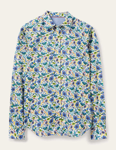 Linen Cotton Pattern Shirt - Multi Exotic Charm Linen Cotton Pattern Shirt - Multi Exotic Charm