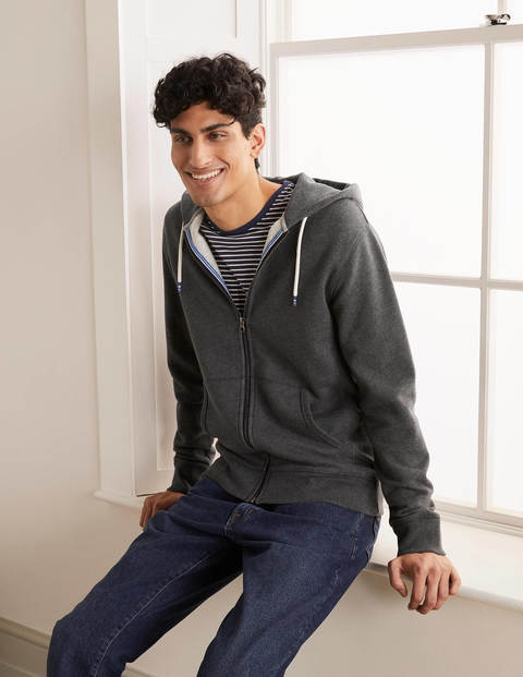 Irvine Zip-Up Hoodie - Charcoal Marl Irvine Zip-Up Hoodie - Charcoal Marl