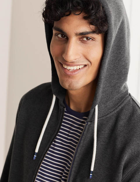 Irvine Zip-Up Hoodie - Charcoal Marl Irvine Zip-Up Hoodie - Charcoal Marl
