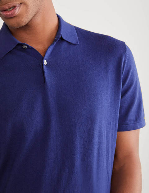 Finsbury Knitted Polo - Inky Blue Finsbury Knitted Polo - Inky Blue