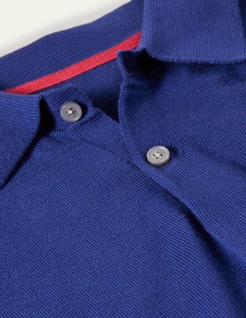 Finsbury Knitted Polo - Inky Blue Finsbury Knitted Polo - Inky Blue