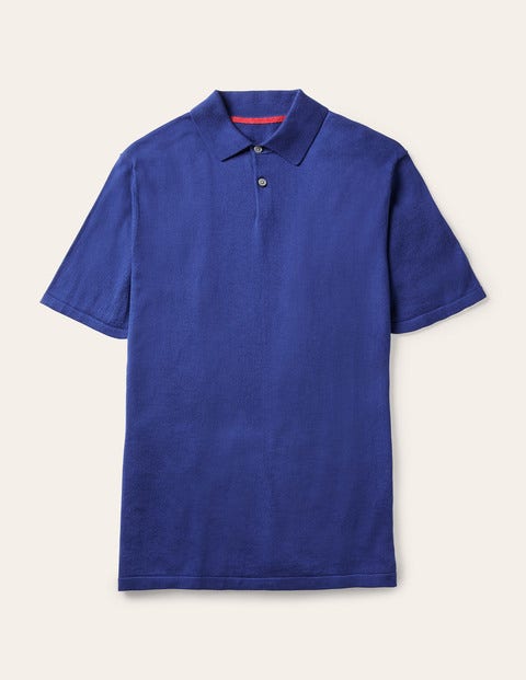 Finsbury Knitted Polo - Inky Blue Finsbury Knitted Polo - Inky Blue
