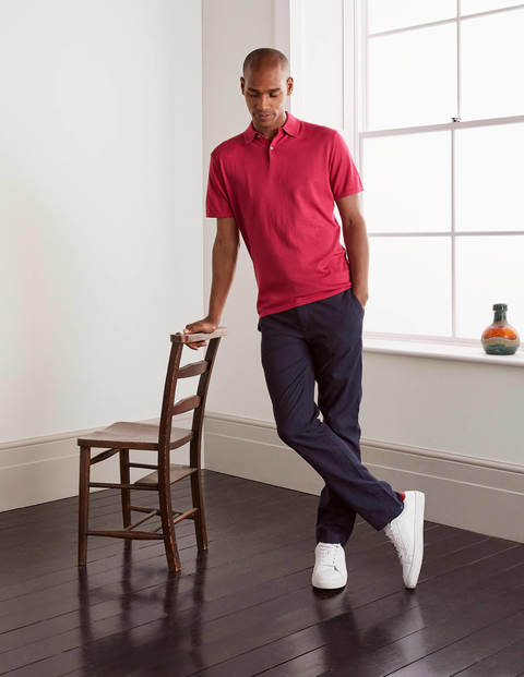 Finsbury Knitted Polo - Raspberry Finsbury Knitted Polo - Raspberry