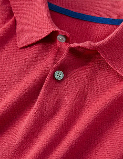 Finsbury Knitted Polo - Raspberry Finsbury Knitted Polo - Raspberry