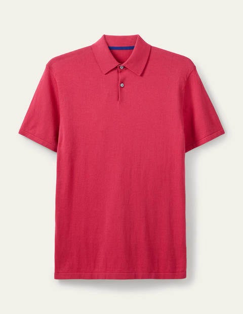 Finsbury Knitted Polo - Raspberry Finsbury Knitted Polo - Raspberry