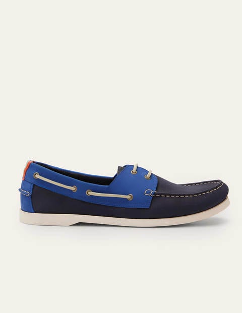 Chaussures bateau - Colourblock camaïeu bleu