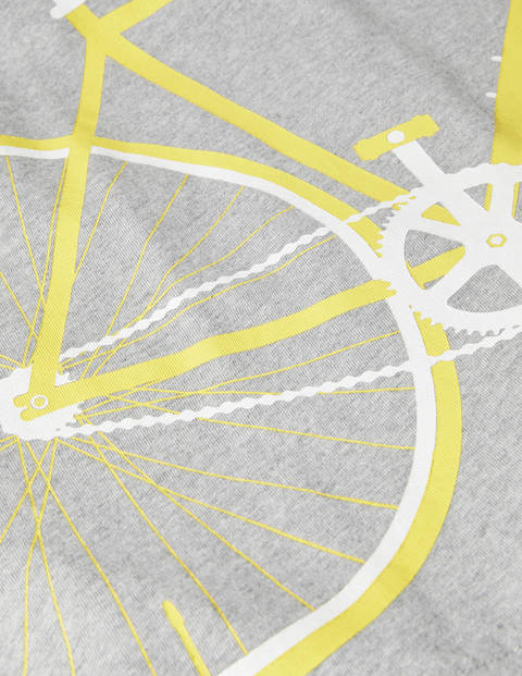 Kingston T-Shirt - Grau Meliert/Gelb, Fahrrad Kingston T-Shirt - Grau Meliert/Gelb, Fahrrad