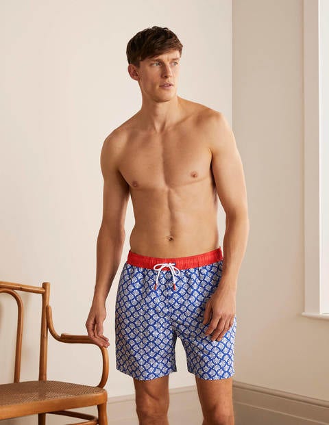 Swimshorts - Electric Blue Coral Tile