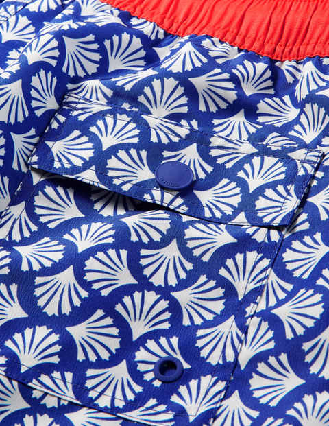 Short de bain - Mosaïque corail bleu électrique Short de bain - Mosaïque corail bleu électrique