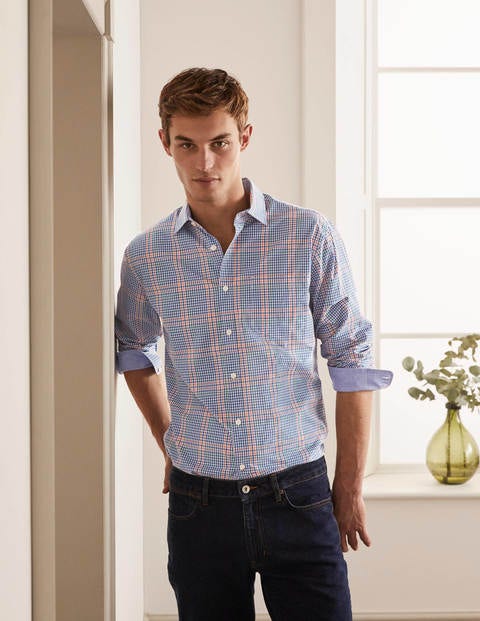 Poplin Pattern Shirt - Duke Multi Gingham Poplin Pattern Shirt - Duke Multi Gingham