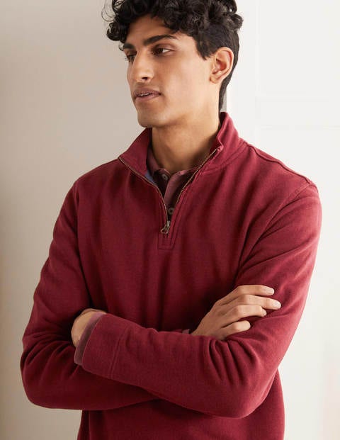 Lulworth Half-Zip - Merlot Red Marl Lulworth Half-Zip - Merlot Red Marl