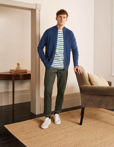 Merino Zip-Through - Light Navy Merino Zip-Through - Light Navy