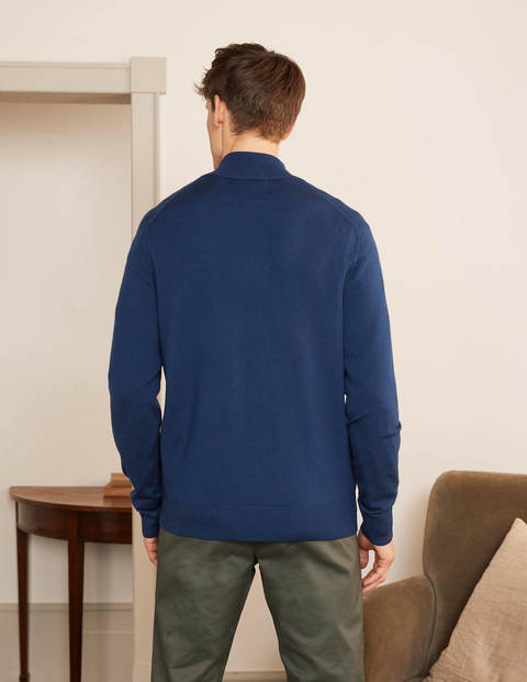 Merino Zip-Through - Light Navy Merino Zip-Through - Light Navy