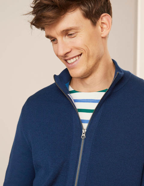 Merino Zip-Through - Light Navy Merino Zip-Through - Light Navy