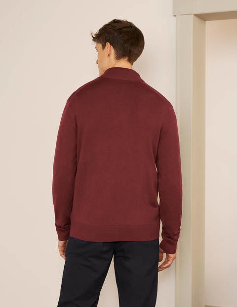 Bury Merino Zip Through Jacket - Merlot Bury Merino Zip Through Jacket - Merlot
