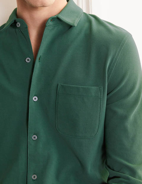 Chemise en piqué - Vert tilleul profond Chemise en piqué - Vert tilleul profond