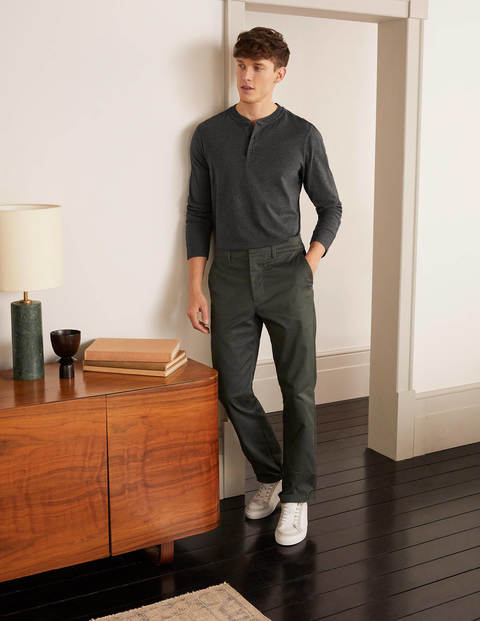Long Sleeve Henley - Charcoal Marl Long Sleeve Henley - Charcoal Marl
