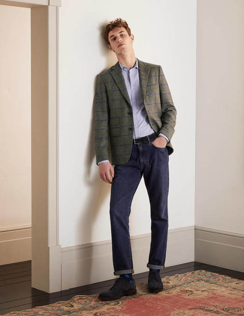 Caldey Tweed Blazer - Soft Green Windowpane Caldey Tweed Blazer - Soft Green Windowpane