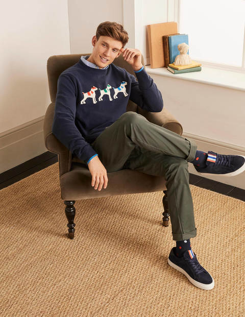 Statement Crew Neck - Navy Multi Sprout Statement Crew Neck - Navy Multi Sprout