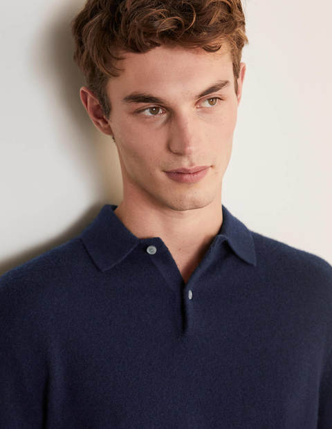 Cashmere Polo - Navy Cashmere Polo - Navy