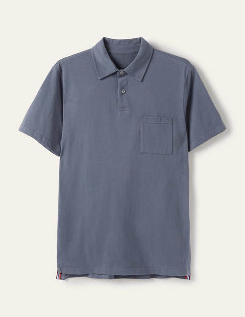 Poloshirt aus aufgerautem Jersey - Dunkelgrau Poloshirt aus aufgerautem Jersey - Dunkelgrau
