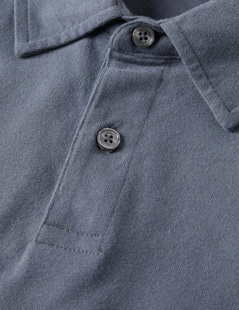 Poloshirt aus aufgerautem Jersey - Dunkelgrau Poloshirt aus aufgerautem Jersey - Dunkelgrau