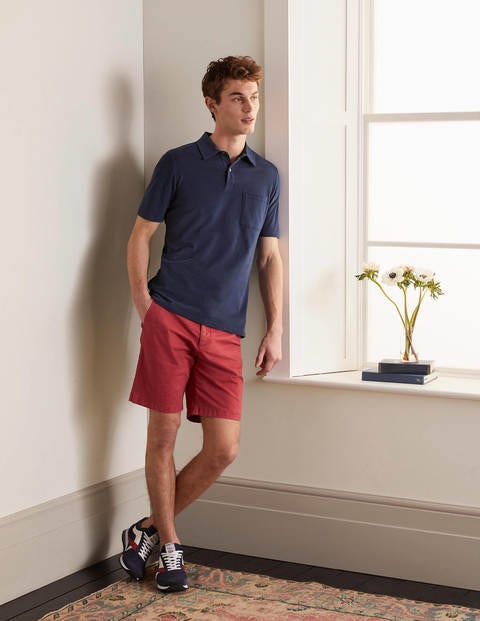 Sueded Jersey Polo - Navy Blue Sueded Jersey Polo - Navy Blue