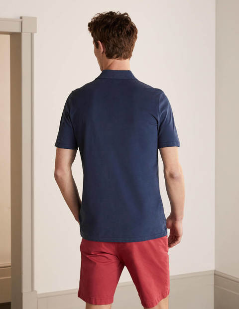 Sueded Jersey Polo - Navy Blue Sueded Jersey Polo - Navy Blue