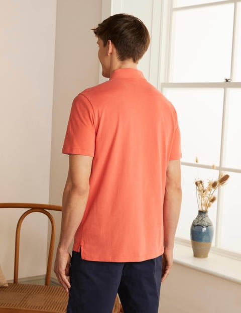 Sueded Jersey Polo - Tropical Coral Sueded Jersey Polo - Tropical Coral