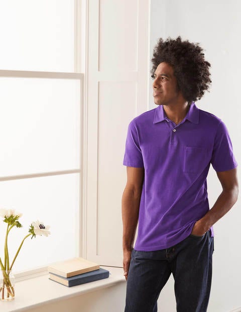 Sueded Jersey Polo - Royal Purple Sueded Jersey Polo - Royal Purple