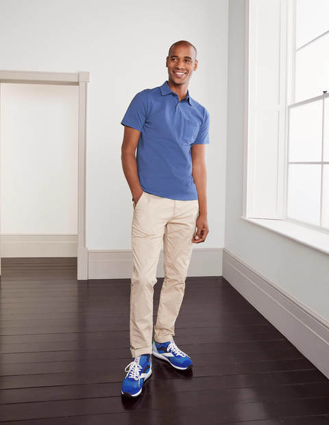 Sueded Jersey Polo - Sky Blue Sueded Jersey Polo - Sky Blue