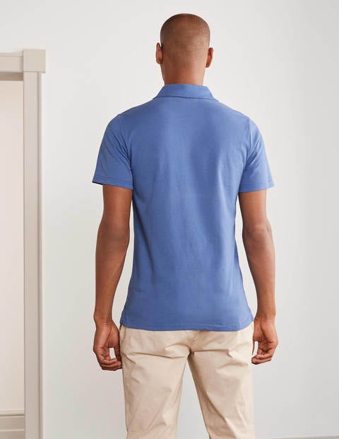 Sueded Jersey Polo - Sky Blue Sueded Jersey Polo - Sky Blue