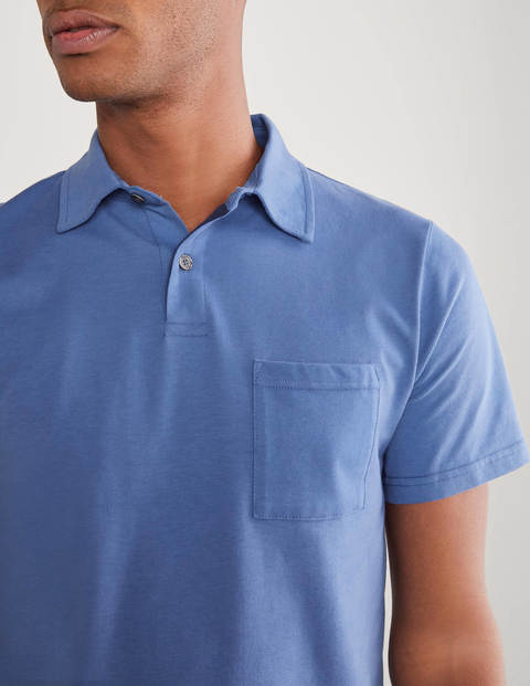 Sueded Jersey Polo - Sky Blue Sueded Jersey Polo - Sky Blue