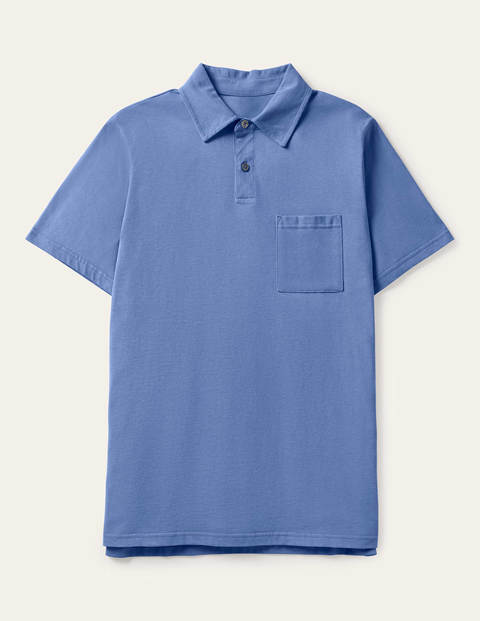 Sueded Jersey Polo - Sky Blue Sueded Jersey Polo - Sky Blue
