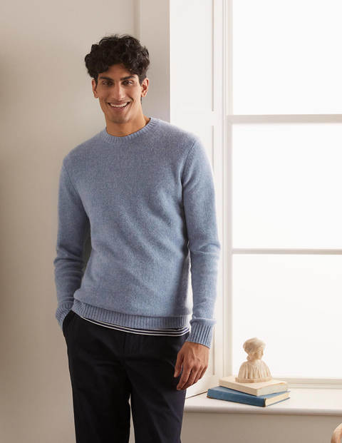 Aldgate Brushed Crew Neck - Mineral Mist Aldgate Brushed Crew Neck - Mineral Mist