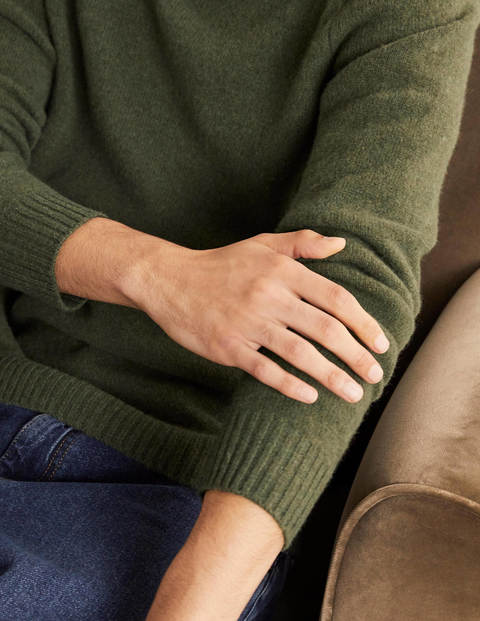 Aldgate Brushed Crew Neck - Grassland Green Aldgate Brushed Crew Neck - Grassland Green