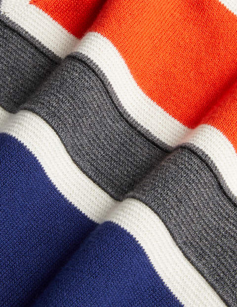 Knitted Rugby Shirt - Charcoal Melange Stripe Knitted Rugby Shirt - Charcoal Melange Stripe